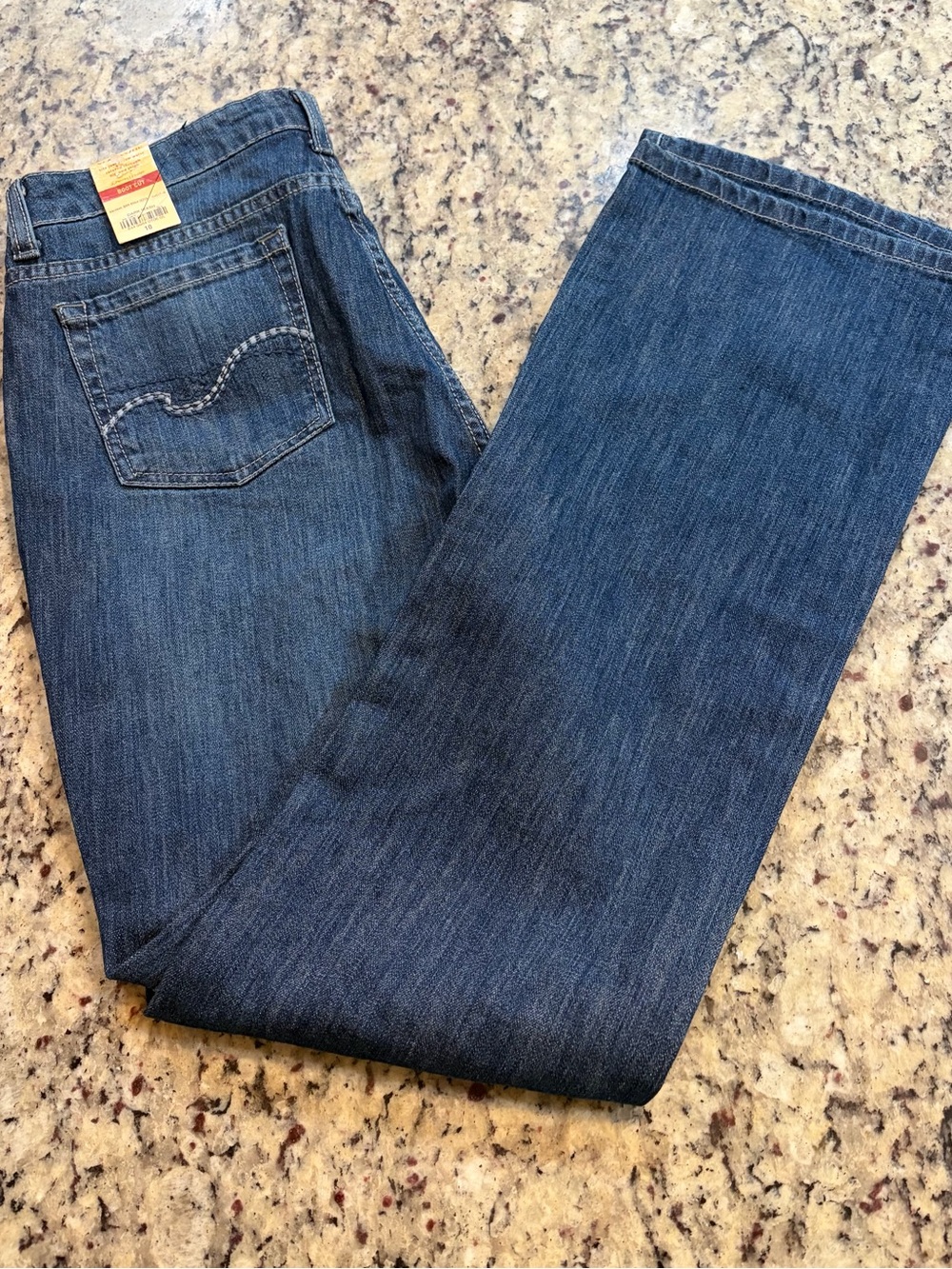 St. John's Bay Women's Boot Cut Jeans in Dark Blue